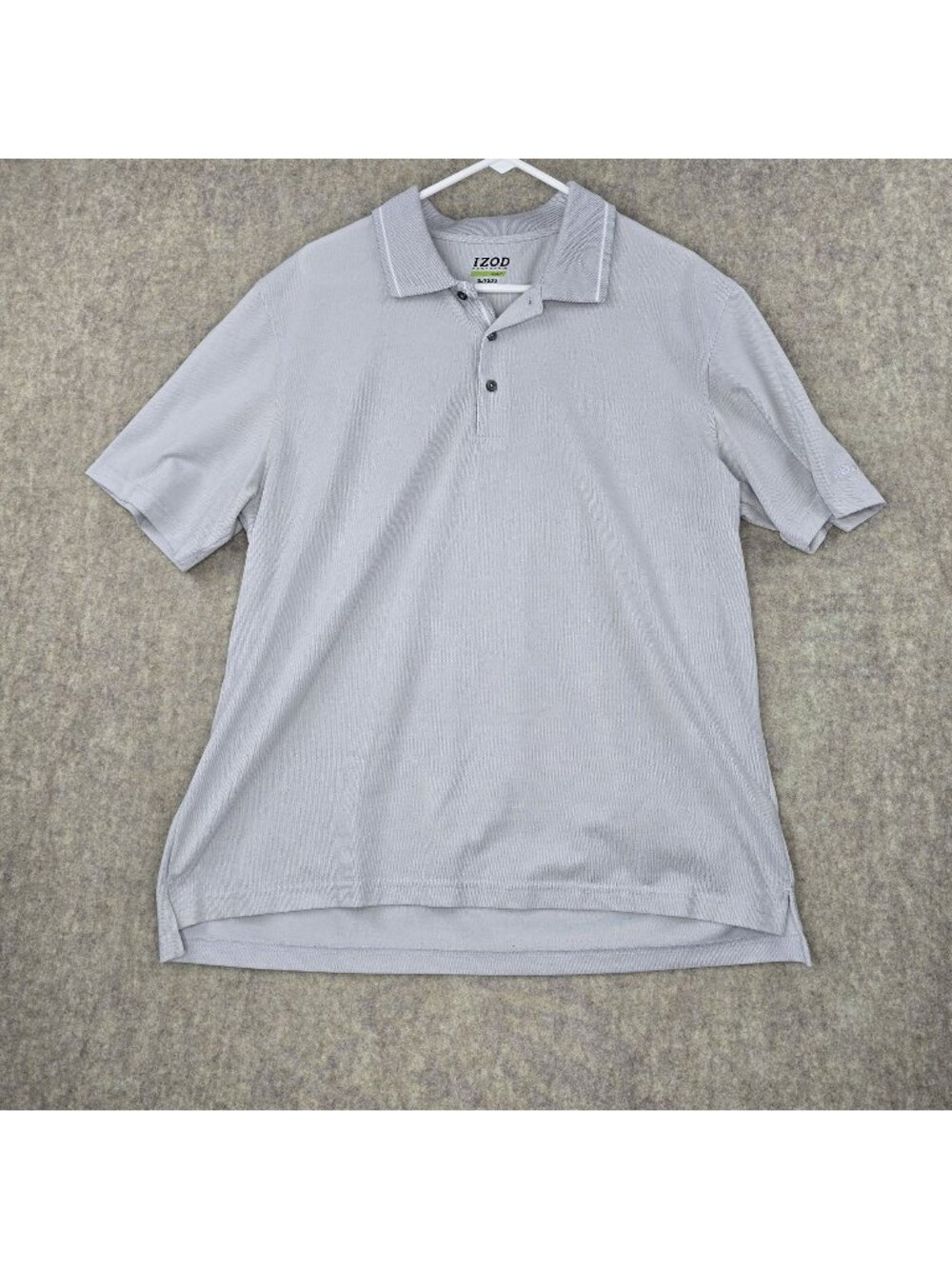Izod Performance Golf XL Light Gray Polo Shirt Performancewear Golfing Apparel